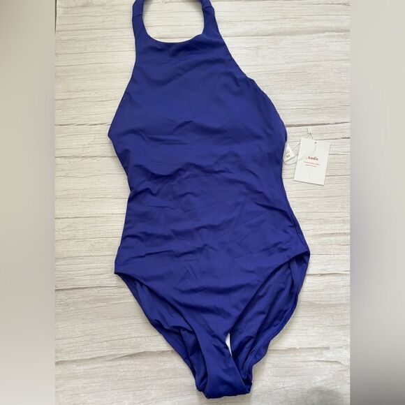Andie Swim The Luzon One Piece Halter Neck Swimsuit Lapis Blue - Picture 2 of 6